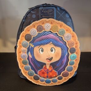 Coraline Button-Themed Backpack